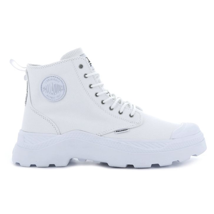 Bottes Palladium Pallakix Hi Tela Femme Blanche | FR FGX791A